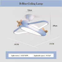 modern helicopter ceiling light for boy's bedroom