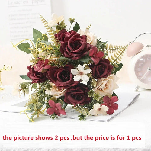 Artificial rose bouquet for decoration and party gift - vue 9 sur 13