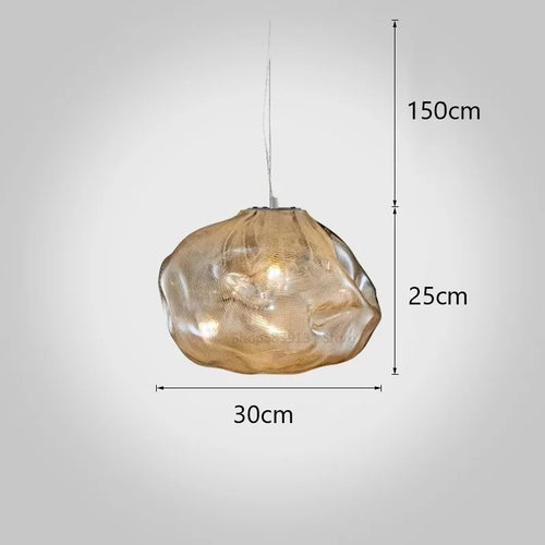 Nordic cloud blown glass pendant light for restaurant bar and home - vue 9 sur 12