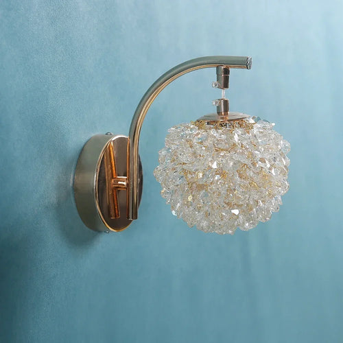 Nordic designer decorative crystal ball wall light - vue 6 sur 8