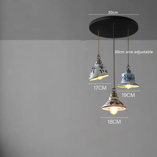 Modern ceramic LED pendant light for home interiors - vue 30 sur 29