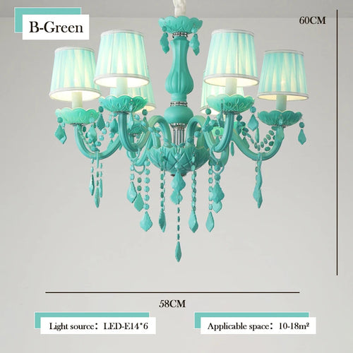Crystal chandelier for a little girl's bedroom - vue 11 sur 12