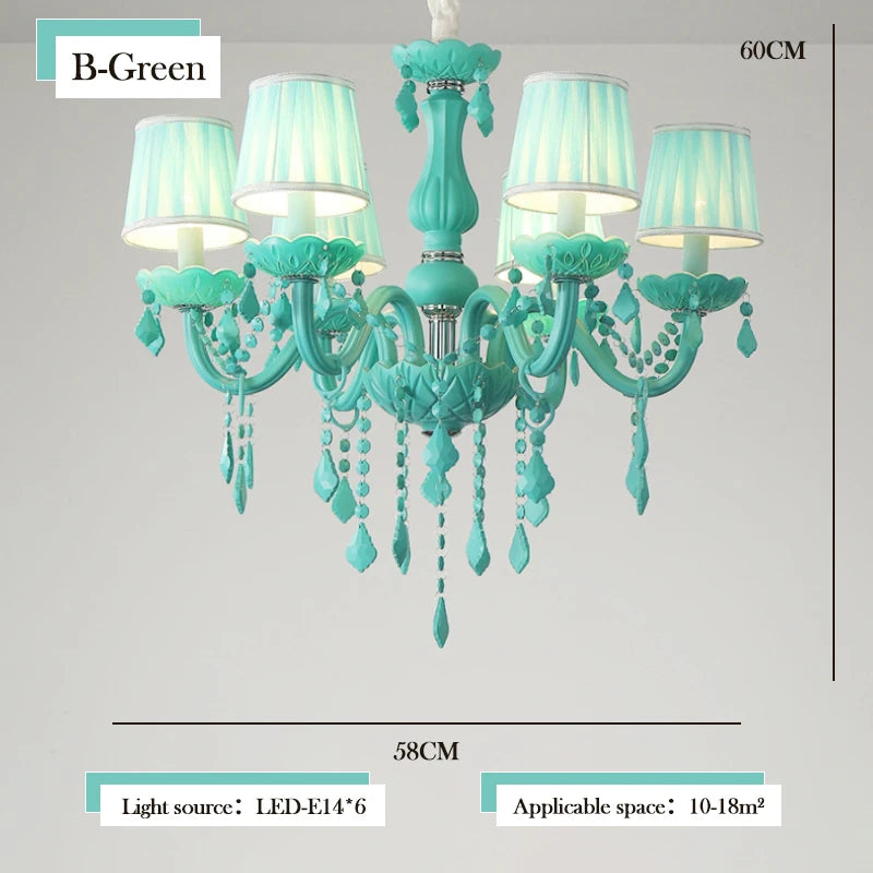 Crystal chandelier for a little girl's bedroom - vue 10 sur 12