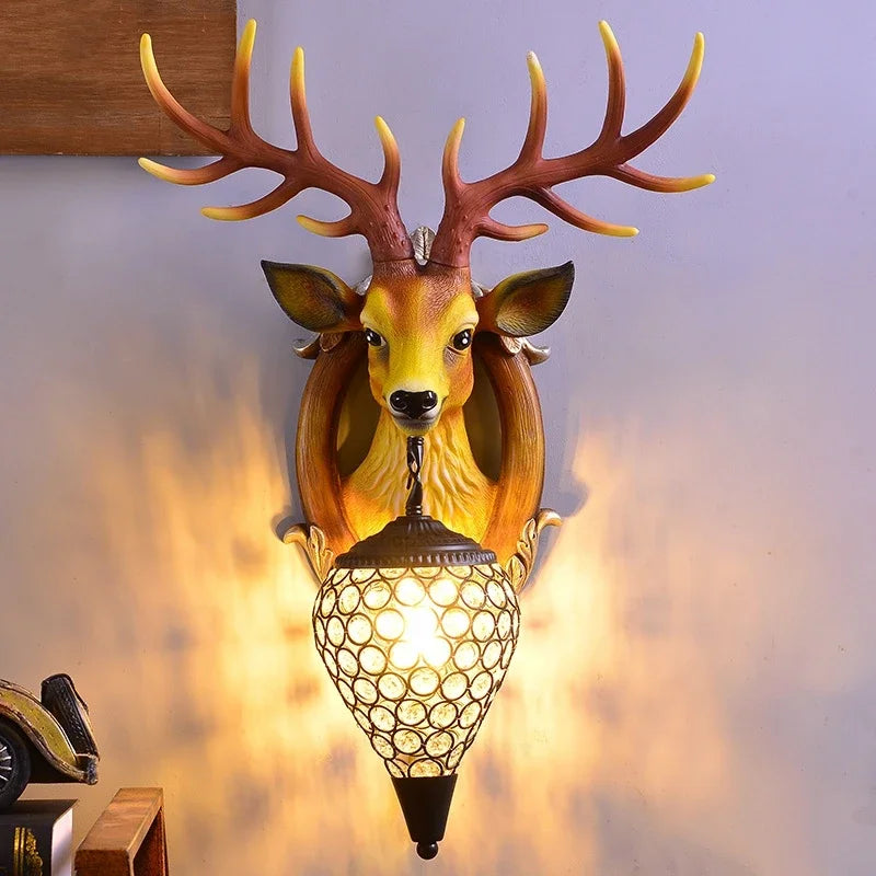 Modern LED wall light in deer head shape - vue 7 sur 8