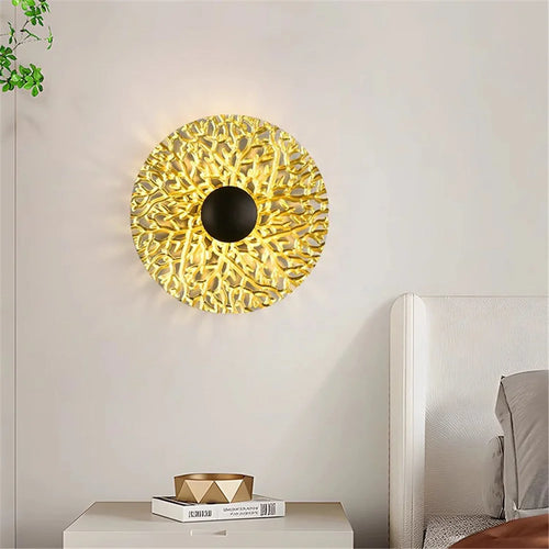 Nordic round metal LED wall light for modern interiors - vue 3 sur 23
