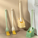 Creative wall-mounted duck toilet brush space-saving