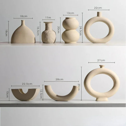 modern ceramic vase for dried flowers interior decoration - vue 4 sur 16