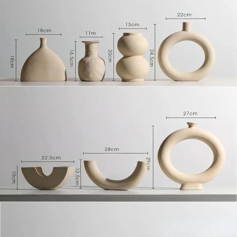 modern ceramic vase for dried flowers interior decoration - vue 3 sur 16