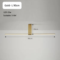 Long minimalist ceiling lamps for various spaces