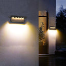 Set of 2 outdoor solar lights with smart sensor for exterior