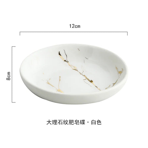 decorative ceramic bathroom set with accessories - vue 15 sur 24