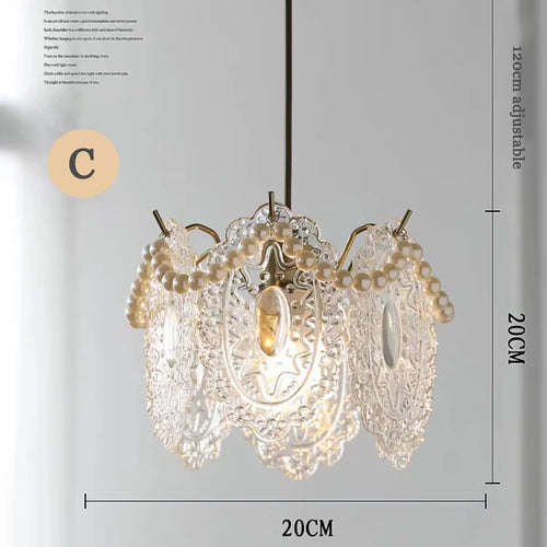 Modern glass chandelier with minimalist design for elegant interiors - vue 8 sur 9