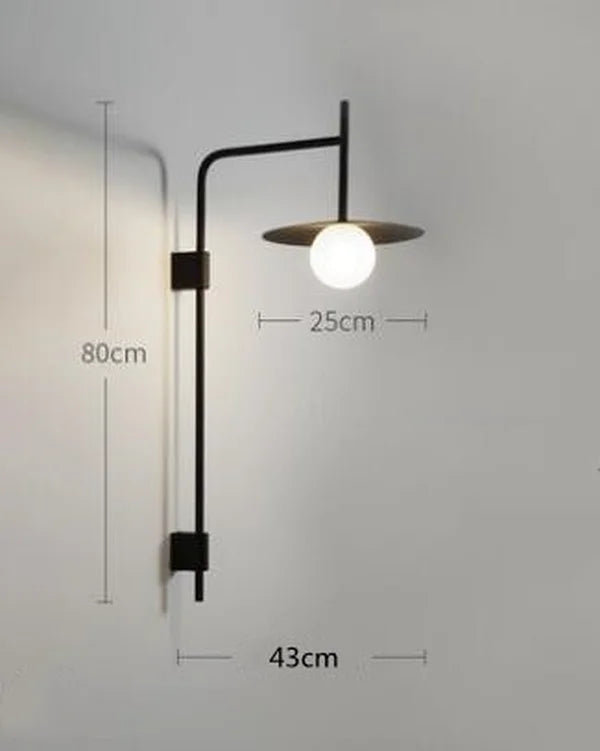 Modern LED wall light with single adjustable arm - vue 8 sur 12
