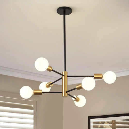 Modern Sputnik chandelier satellite pendant light 2/4/8 heads decoration - vue 11 sur 10