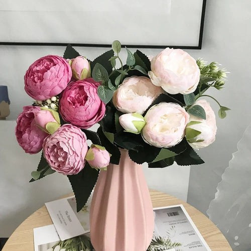 Artificial peony bouquet for wedding and home decoration - vue 3 sur 16