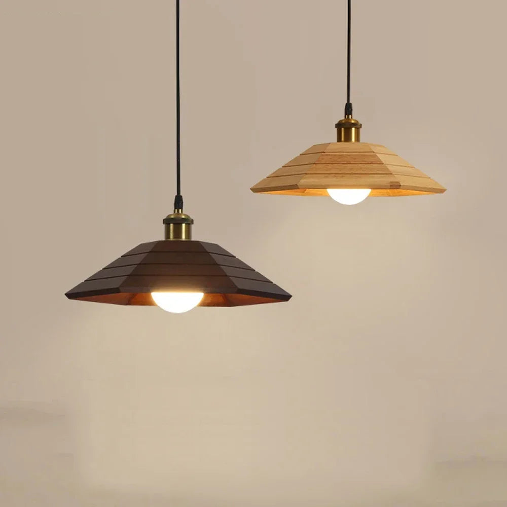 Modern solid wood chandelier for restaurant and bar lighting