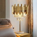 Post-modern nordic luxury gold crystal LED floor lamp