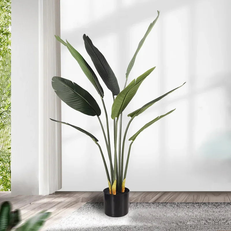 Large artificial potted banana tree for indoor and outdoor decoration - vue 4 sur 7