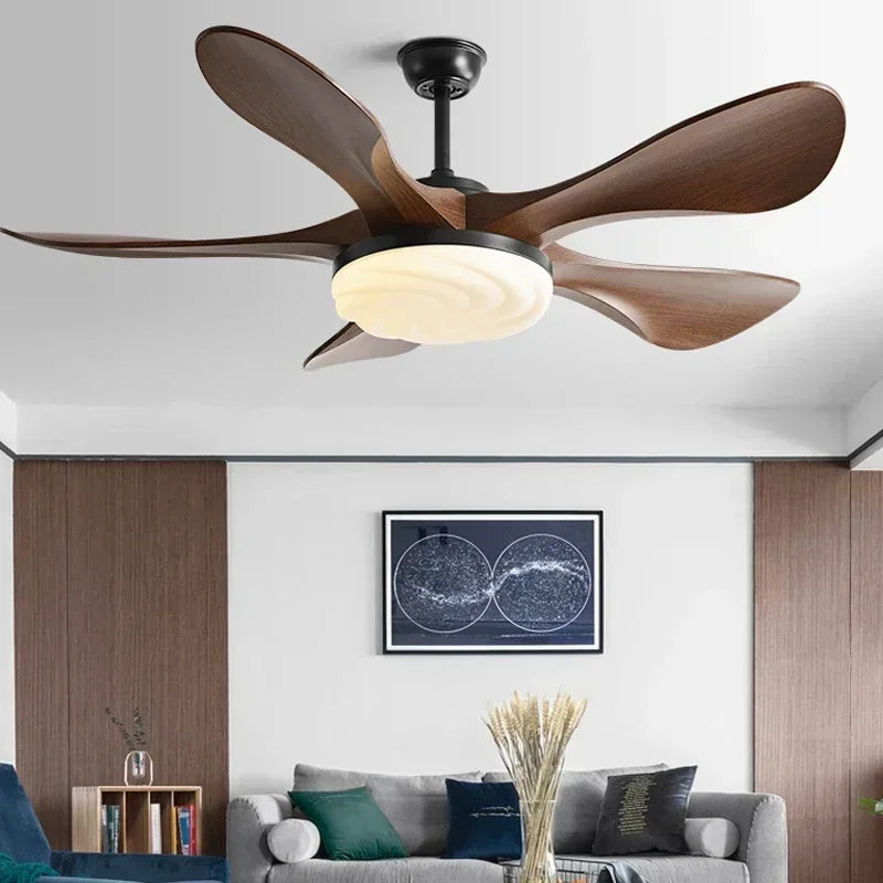 Modern ceiling light with silent fan for all spaces
