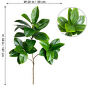 Artificial ficus branches with large banyan leaves for garden decoration