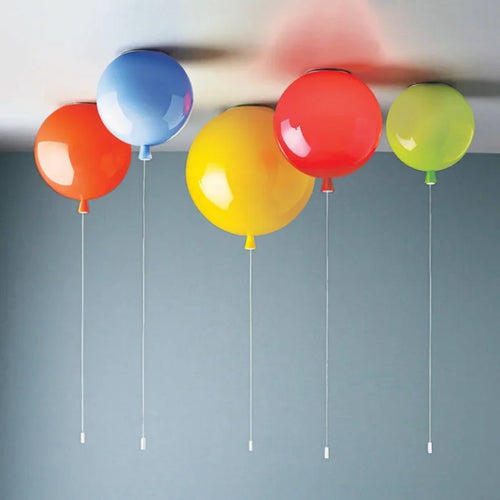 Modern balloon ceiling light for children, school and shop decor - vue 4 sur 13