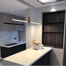 Modern minimalist wood LED chandelier for living room, bar, café and restaurant home decor