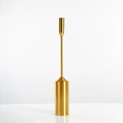 Gold plated metal candle holder for weddings and elegant decoration - vue 13 sur 15