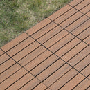 Clip-together wood deck tile for outdoor terrace or balcony 30cm