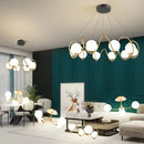 French style pendant light with gold trim and eye protection