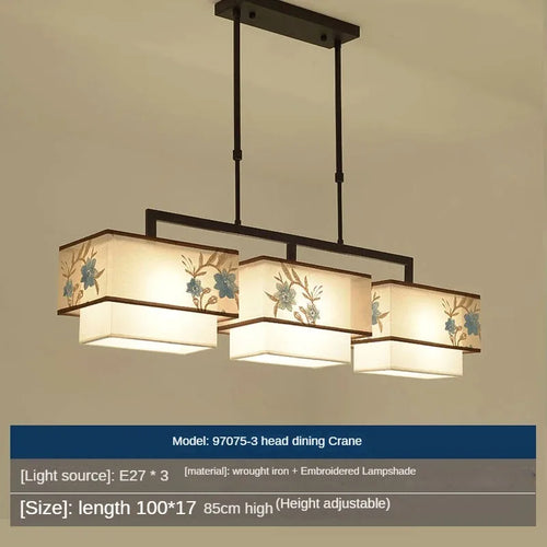 Modern Chinese style pendant light for a simple atmosphere - vue 17 sur 19
