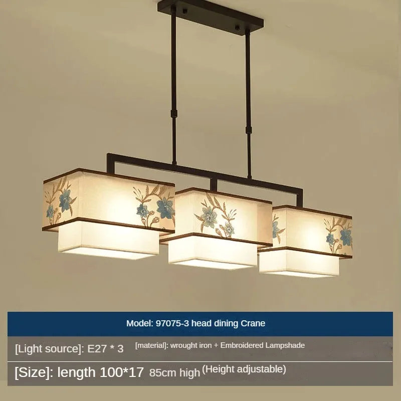 Modern Chinese style pendant light for a simple atmosphere - vue 16 sur 19