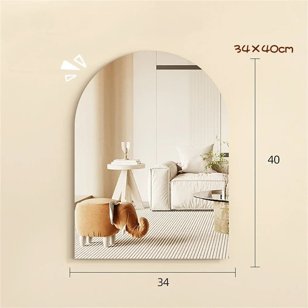 Decorative cloud-shaped unbreakable acrylic wall mirror for the home - vue 6 sur 15