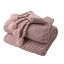 Nordic knit throw with modern geometric pattern for living room
