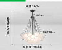 Modern glass ball LED pendant chandelier nordic suspended