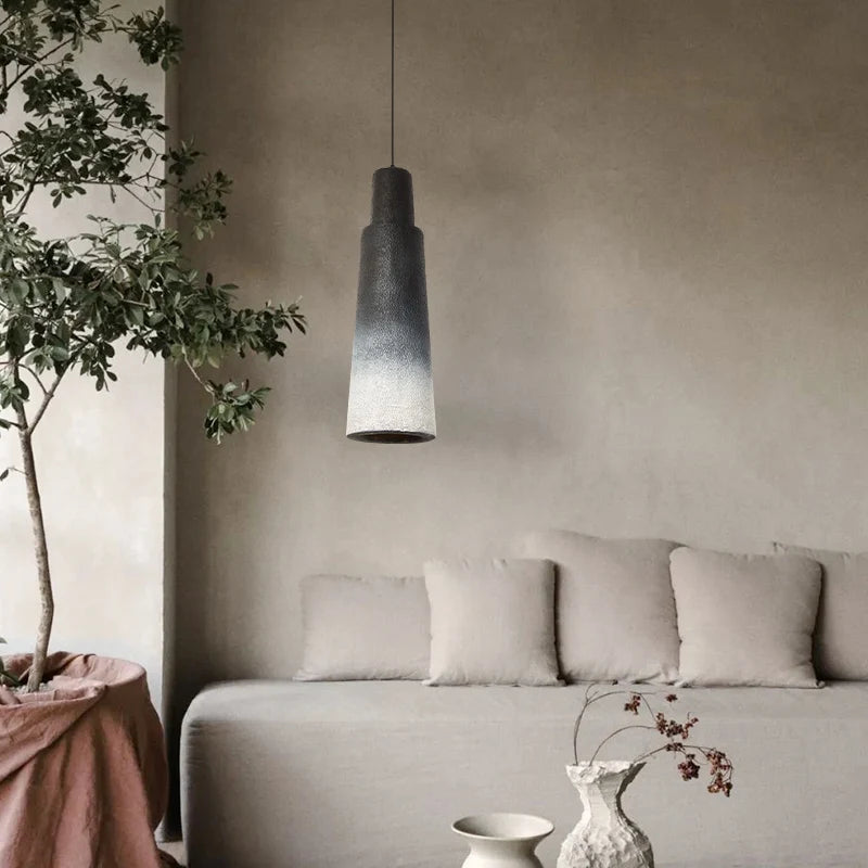 Nordic wabi sabi LED chandelier for restaurant and bar - vue 3 sur 9