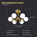Nordic white glass chandelier for indoor lighting