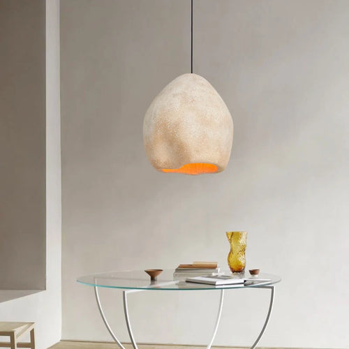 Nordic wabi sabi style LED pendant lamp for restaurant or bar - vue 5 sur 9