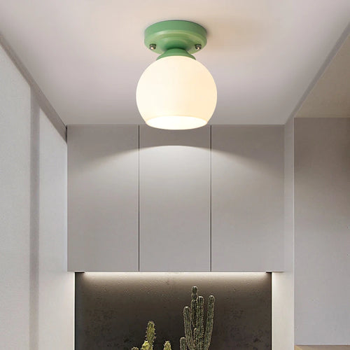 Decorative nordic style surface mount glass LED ceiling light - vue 5 sur 13