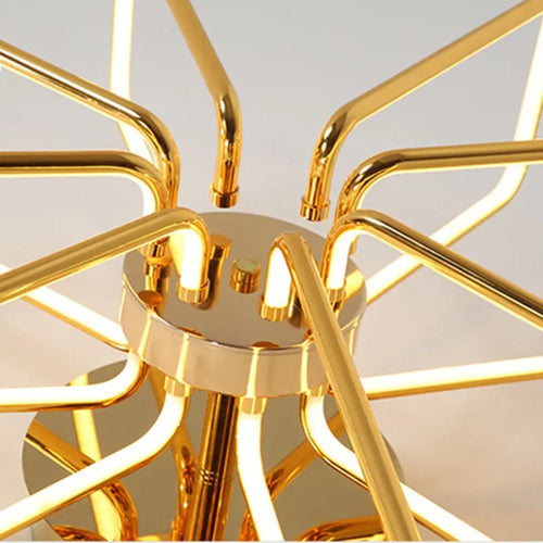 Modern aluminium ceiling light for elegant and simple lighting - vue 6 sur 8