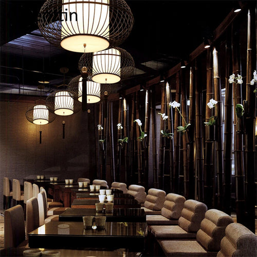 Chinese style LED pendant light for modern interior decoration - vue 4 sur 8