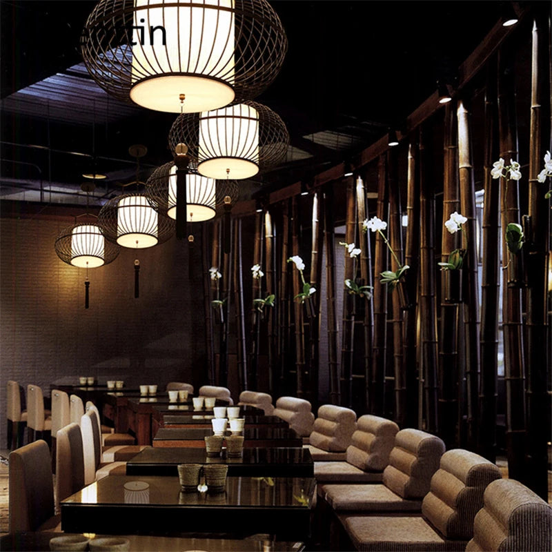 Chinese style LED pendant light for modern interior decoration - vue 3 sur 8