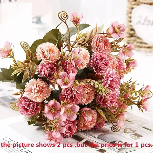 Artificial silk lilac bouquet for floral decor - vue 10 sur 12