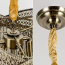 Industrial style aluminium pendant light with decorative tassels
