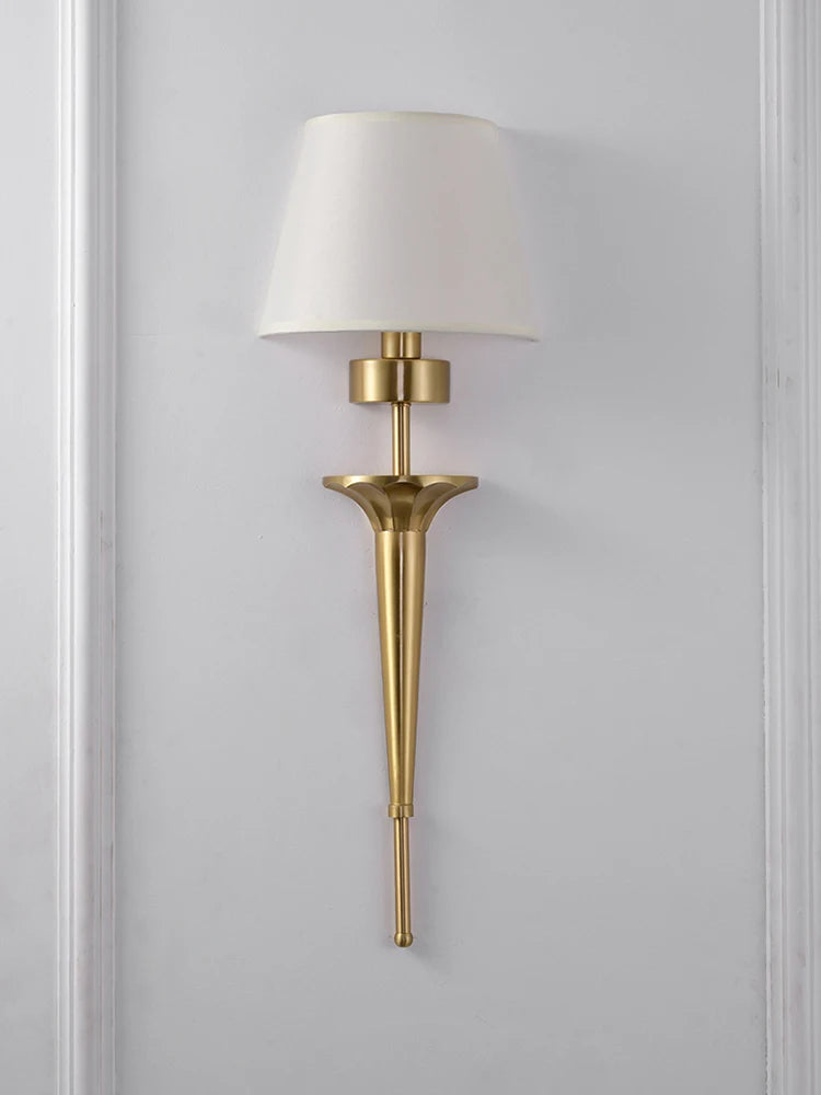 Classic copper LED wall light for home decor - vue 4 sur 7