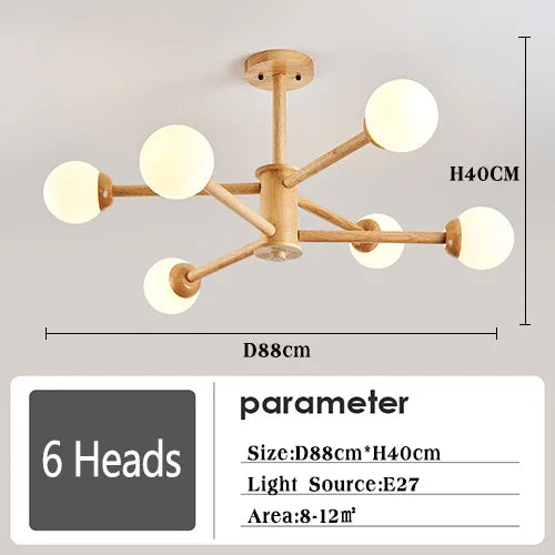 Modern glass chandelier for elegant interior decoration - vue 9 sur 10