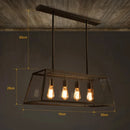 Vintage industrial iron and acrylic pendant light for kitchen and bar
