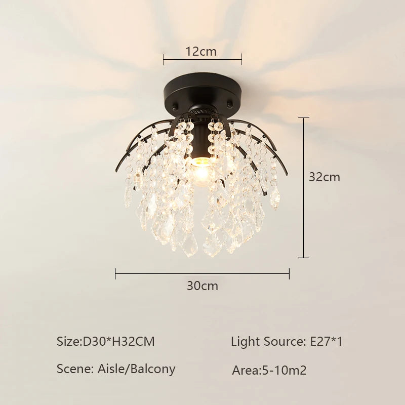 lustre en cristal nordique moderne pour décoration intérieure lumineuse