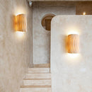 Nordic resin wall light wave pattern double head LED