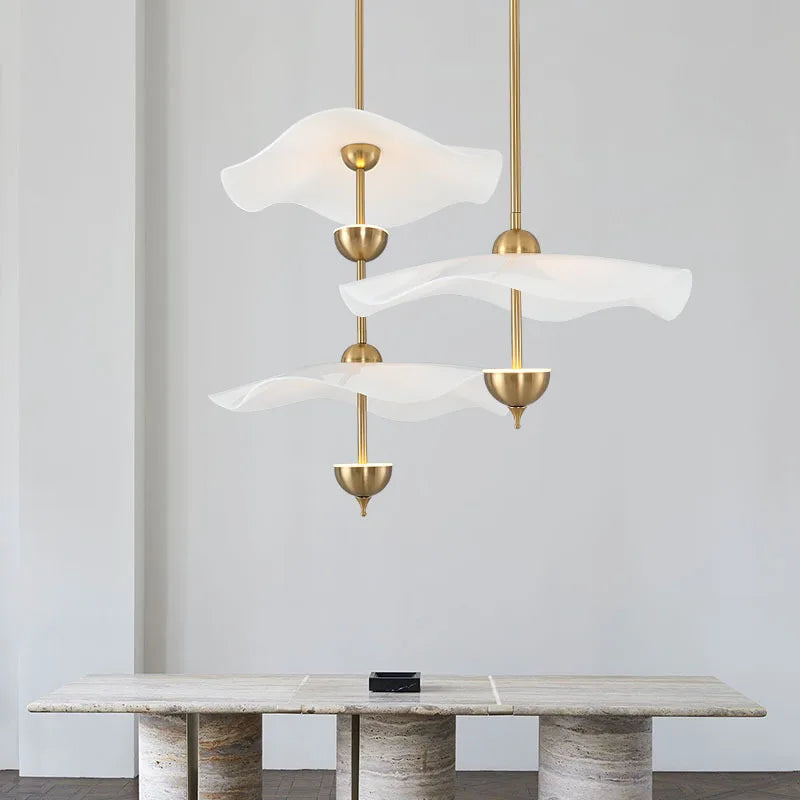 Nordic creative lotus-shaped chandelier for interior decor