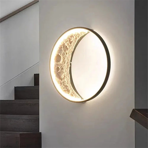 Decorative dimmable LED moon wall light - vue 3 sur 15
